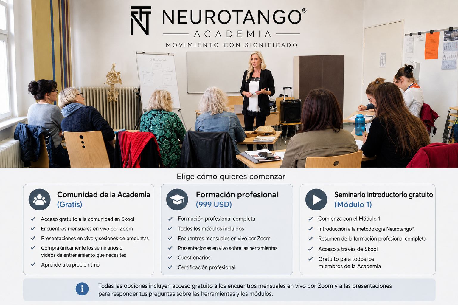 Comunidad y formación Neurotango en Skool